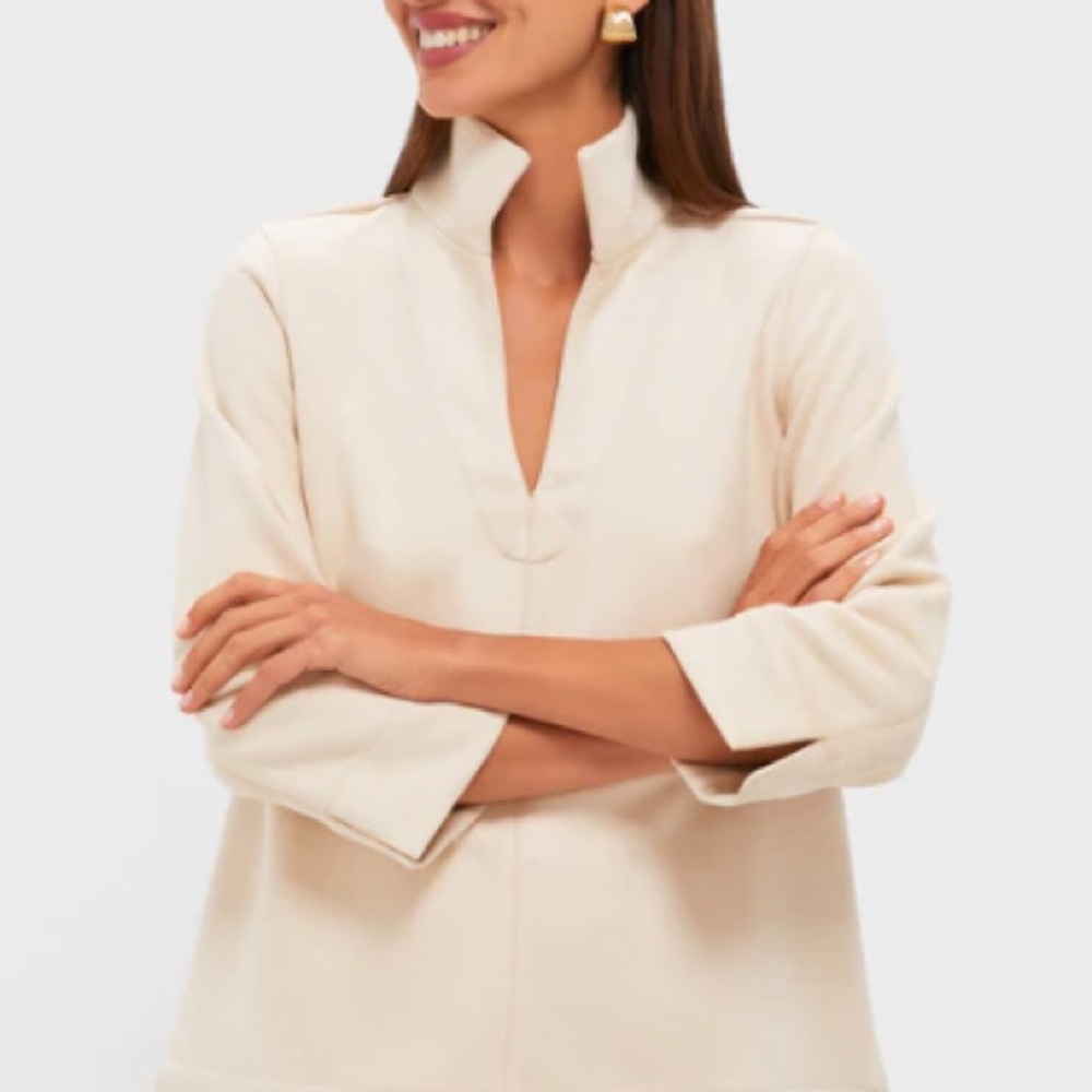 Tuckernuck Bone Suede Blouse